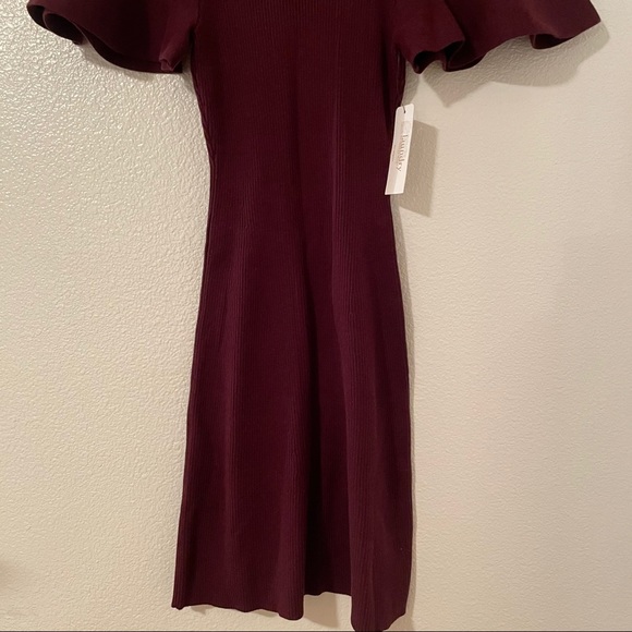 Laundry Maroon Open Shoulder Sweater Dress XS - Picture 5 of 8